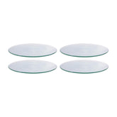 Glass Dinnerware dia.9" Round Clear Glass Plate (Set of 4)